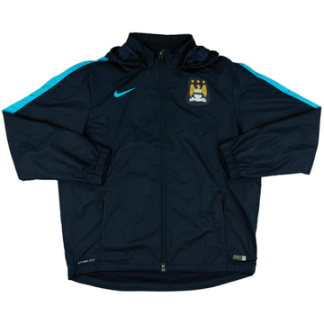 2015-16 Manchester City Nike Hooded Rain Jacket - 9/10 - (XL)