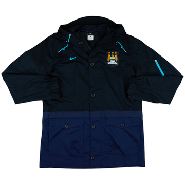 2015-16 Manchester City Nike Hooded Rain Jacket - 9/10 - (L)