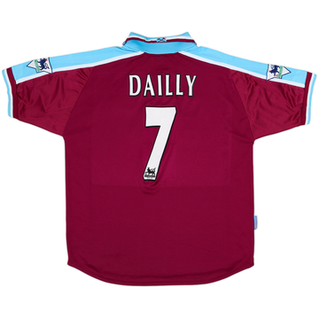 1999-01 West Ham Home Shirt Dailly #7 - 7/10 - (XL)