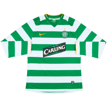 2008-10 Celtic Player Issue Home L/S Shirt #17 - 5/10 - (L)