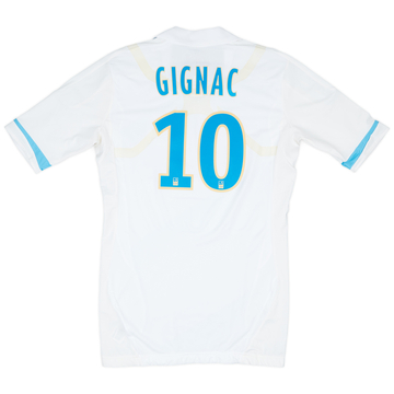 2011-12 Olympique Marseille Player Issue TechFit Home Shirt Gignac #10 - 9/10 - (XL)
