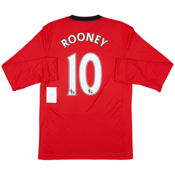 2009-10 Manchester United Player Issue Home L/S Shirt Rooney #10 (L)