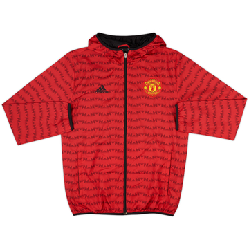 2015-16 Manchester United adidas Hooded Track Jacket - 9/10 - (S)
