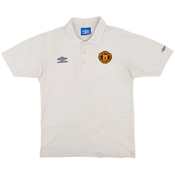 1996-98 Manchester United Umbro Polo Shirt - 8/10 - (S)