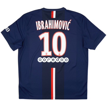 2014-15 Paris Saint-Germain Home Shirt Ibrahimovic #10 - 10/10 - (XL)