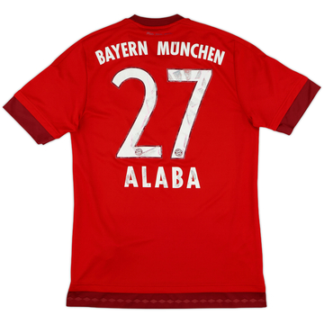 2015-16 Bayern Munich Home Shirt Alaba #27 - 5/10 - (S)