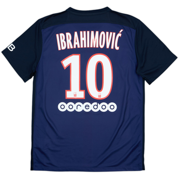 2015-16 Paris Saint-Germain Home Shirt Ibrahimovic #10 - 8/10 - (M)