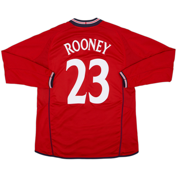 2002-04 England Away L/S Shirt Rooney #23 - 8/10 - (L)