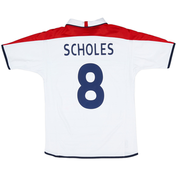 2003-05 England Home Shirt Scholes #8 - 9/10 - (M)