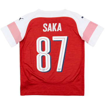2018-19 Arsenal Home Shirt Saka #87 - 10/10 - (L.Boys)