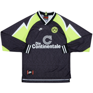 1995-96 Borussia Dortmund Away L/S Shirt - 7/10 - (XL.Boys)