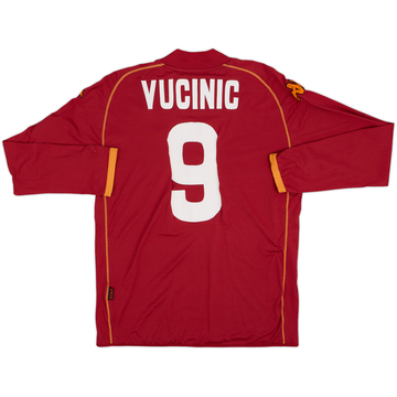 2008-09 Roma Home L/S Shirt Vucinic #9 - 4/10 - (L)