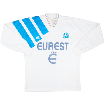 1993-94 Olympique Marseille Home L/S Shirt - 8/10 - (L)