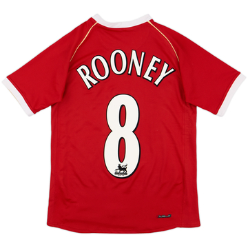 2006-07 Manchester United Home Shirt Rooney #8 - 8/10 - (L.Boys)