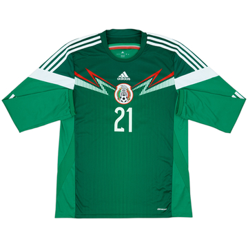 Camiseta de local de Mexico 2014-15 L/S #21 - 8/10 - (L)