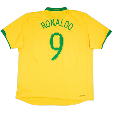 2006-08 Brazil Home Shirt Ronaldo #9 - 8/10 - (XXL)