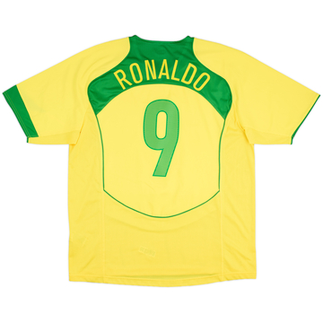 2004-06 Brasil Camiseta Local Ronaldo #9 - 7/10 - (L)