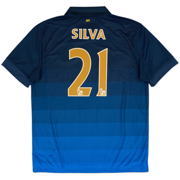 2014-15 Manchester City Away Shirt Silva #21 - 9/10 - (L)