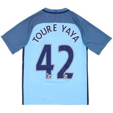 2016-17 Manchester City Home Shirt Toure Yaya #42 - 5/10 - (S)