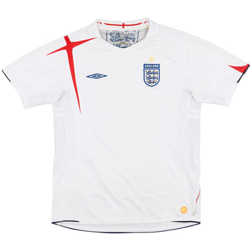 2005-07 England Home Shirt - 5/10 - (L.Boys)