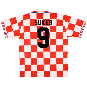 1996-98 Croatia Home Shirt Suker #9 - 6/10 - (XL)