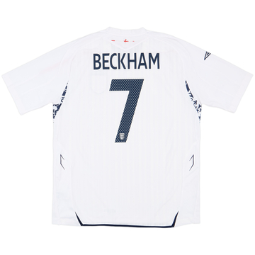2007-09 England Home Shirt Beckham #7 - 7/10 - (XL)