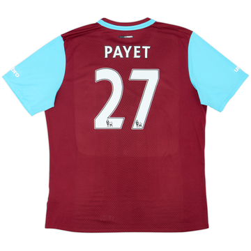 2015-16 West Ham 'Boleyn' Home Shirt Payet #27 - 7/10 - (XXL)