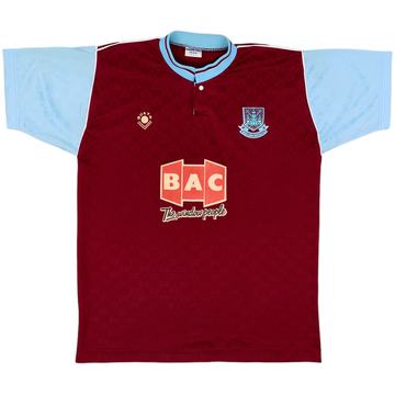 1989-90 West Ham Home Shirt - 8/10 - (M)