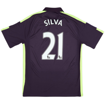 2014-15 Manchester City tercera camiseta Silva #21 - 8/10 - (M)