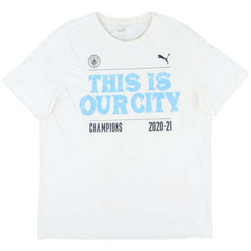 2020-21 Manchester City Puma Cotton Tee - 8/10 - (L)