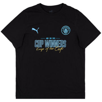 2022-23 Manchester City Puma Graphic Tee - 7/10 - (L)