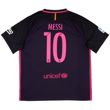 2016-17 Barcelona Away Shirt Messi #10 - 10/10 - (XL)