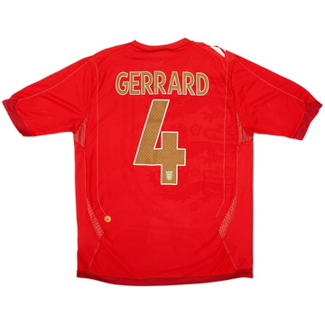 2006-08 England Away Shirt Gerrard #4 - 4/10 - (M)
