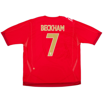 2006-08 England Away Shirt Beckham #7 - 9/10 - (3XL)