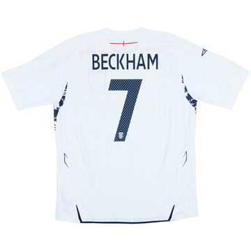 2007-09 England Home Shirt Beckham #7 - 7/10 - (XL)