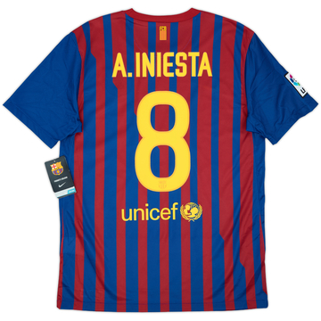 2011-12 Barcelona Home Shirt A.Iniesta #8 (M)