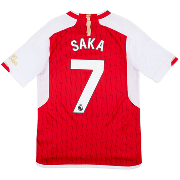 2023-24 Arsenal Home Shirt Saka #7 - 8/10 - (XL.Boys)