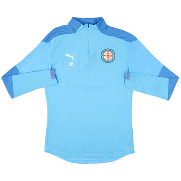 2021-22 Melbourne City Player Issue Puma 1/4 Zip Training Top #45 - 8/10 - (M)