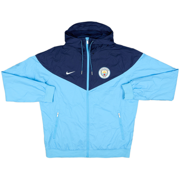 2018-19 Manchester City Nike Hooded Track Jacket - 8/10 - (L)