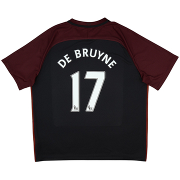 2016-17 Manchester City Away Shirt De Bruyne #17 - 8/10 - (XXL)