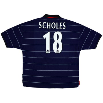 1999-00 Manchester United Away Shirt Scholes #18 - 8/10 - (XXL)
