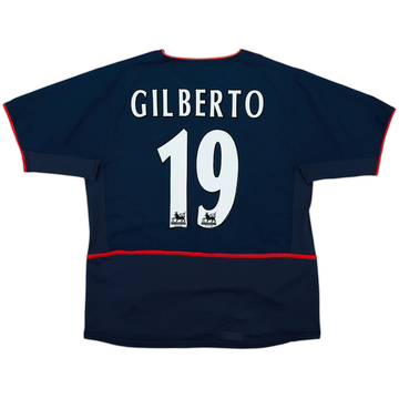 2002-04 Arsenal Away Shirt Gilberto #19 - 8/10 - (L)