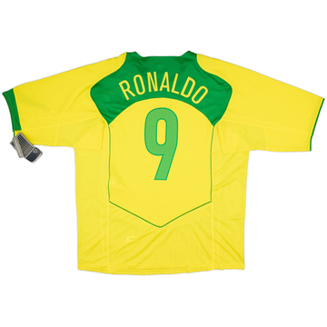 2004-06 Brazil Home Shirt Ronaldo #9 (XL)