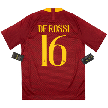 2018-19 Roma Home Shirt De Rossi #16 (M)