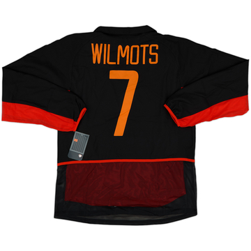 2002-04 Belgium Player Issue Away L/S Shirt Wilmots #7 (M)