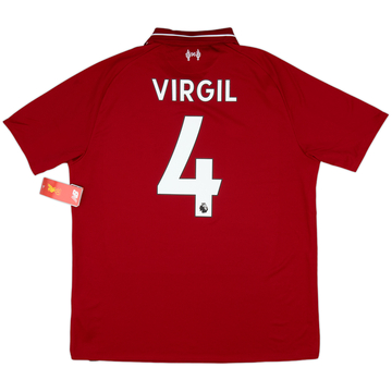 2018-19 Liverpool '6 Times' Special Edition Shirt Virgil #4 (L)