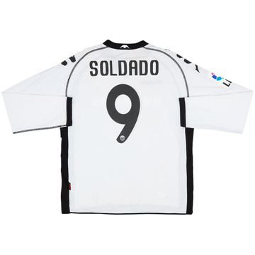 Camiseta de local de manga larga del Valencia 2009-10 Soldado #9 - 9/10 - (XL)