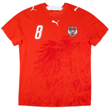 2006-08 Austria Match Issue Signed Home Shirt #8