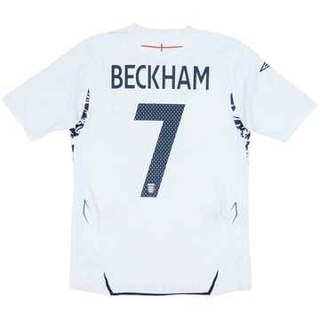 2007-09 England Home Shirt Beckham #7 - 6/10 - (S)