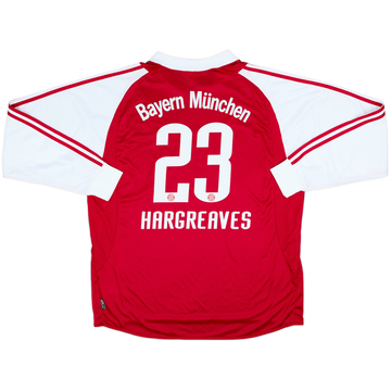 2004-05 Bayern Munich Home L/S Shirt Hargreaves #23 - 8/10 - (XL)